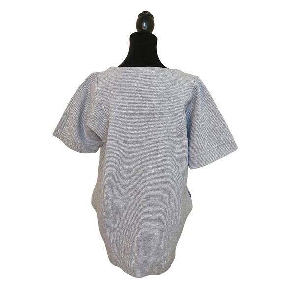 Banana Republic Top Shirt Pullover Tunic Women Large Gray Grey File Knit Pocket - Picture 3 of 6